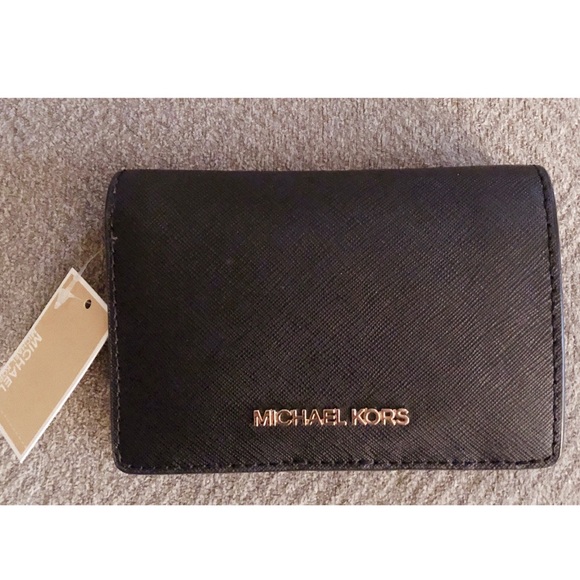Michael Kors Jet Set black leather bifold wallet - Picture 7 of 10